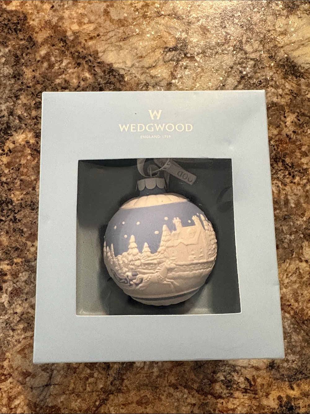 Wedgwood Jasperware Sleigh Ride 2015 Ornament